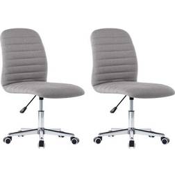 vidaXL 283599 Light Grey Köksstol 94cm 2st