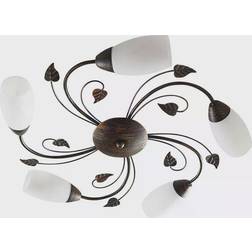 Lindby Stefania Black/White/Gold Ceiling Flush Light ∅ 58cm