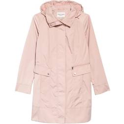 Cole Haan Women Packable Hooded Raincoat - Canyon Rose