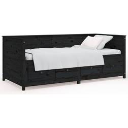 vidaXL Day Bed Black Canapé 207.5cm