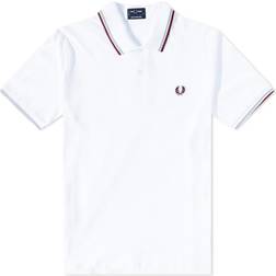 Fred Perry M12 Polo Shirt - White/Ice/Maroon