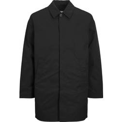 Jack & Jones Crease Trench Coat - Black