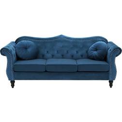 Beliani Skien Navy Blue Sofa 200cm 3-Sitzer