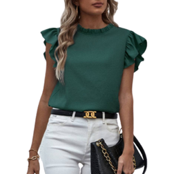 Shein Mock Neck Ruffle Sleeve Blouse