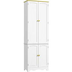 Homcom Freestanding White Storage Cabinet 61x183cm