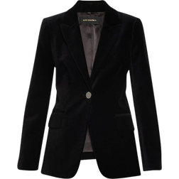 Kobi Halperin Ramsey Single-Button Velvet Blazer BLACK