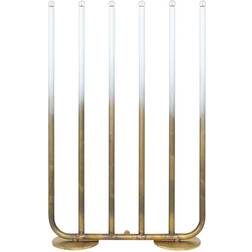 Konsthantverk December Matt White/Raw Brass Adventsljusstake 32cm