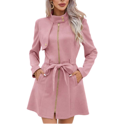 Shein Zip Up Belted Coat