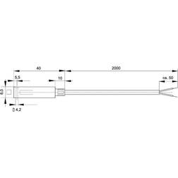 temperatursensor k10-tc-j-40x8x8-2m