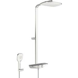 Hansa Duschsystem Thermo Cool Anti-Kalk-Technik Ausladung 401 mm 80C 58650171 Gris, Chrome