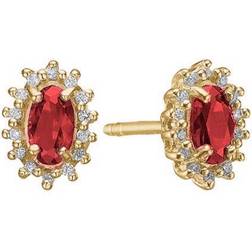 Aagaard kt. øreringe Rubin & diamant 1671-G8-20