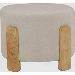 Venture Design Coffey White/Linen Pouf 43cm