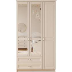 EVUHOME Charlotte White Wardrobe 105x184cm