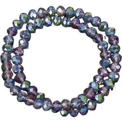 Shein 4strands/set Fashion Purple Glass Faceled Beads For DIY Bracelet Necklace Jewelry Making