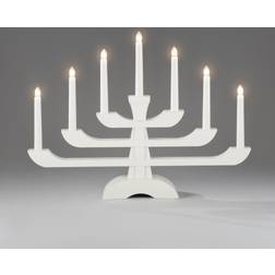 Konstsmide 7L on Foot White Adventsljusstake 53cm