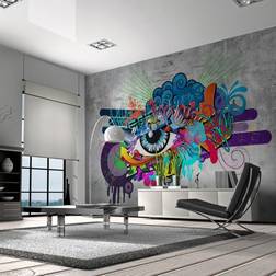 Artgeist Fototapet Graffiti eye 400 x 280 cm