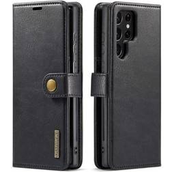 DG.Ming 2-i-1 Samsung Galaxy S23 Ultra 5G Löstagbar Läder Plånboksfodral Svart