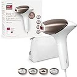 Philips Lumea IPL Haarentfernungsgerät 8000 Series – Haarentfernungsgerät mit SenseIQ Technologie, 4 Aufsätze für Körper, Gesicht, Bikinizone und Achselhöhlen Modell BRI948/00