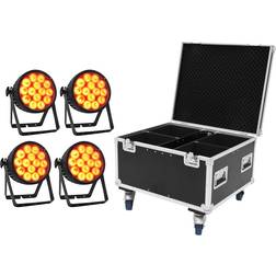 Eurolite Set 4x LED IP PAR 14x10W HCL Case TILBUD NU