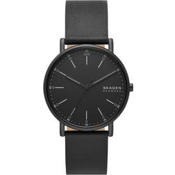 Skagen Signatur Black Leather Watch SKW6902