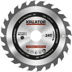 Kreator Lame de scie circulaire à carbure 24 dents 185 mm