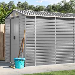 vidaXL Haveskur 191x640x198 galvaniseret lysegrå (Areal )