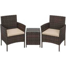 Songmics 3pcs Café-Set, 1 Tisch einschl. 2 Stühle