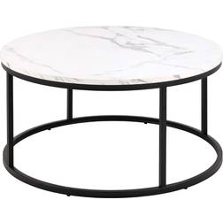 AC Design Furniture Spiro With White Marble Top Coffee Table 80cm
