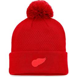 Fanatics Women's Red Detroit Red Wings Authentic Pro Road Cuffed Knit Hat with Pom