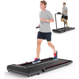 Rattantree 2-In-1 Home and Office Electric Treadmill Walking Pad with Adjustable Armrest and LCD Monitor