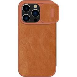 Nillkin Oem Qin Pro Leather Flip Camera Case for iPhone 15 Pro Max Brown