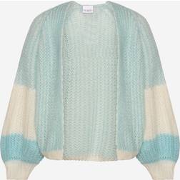 Noella Liana Knit Cardigan Lightblue/White