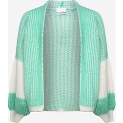 Noella Liana Knit Cardigan Mint/White