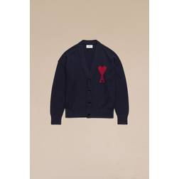 Ami Paris De Cåur Virgin Wool Cardigan - Blue