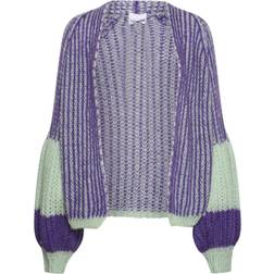 Noella Liana Knit Cardigan Lilac/Sage