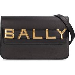 Bally Logo Crossbody Leather Bag - Black