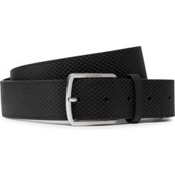 Lacoste Engraved Buckle Texturised Leather Belt