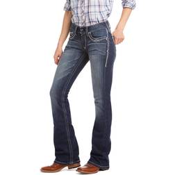 Ariat R.e.a.l. Mid Rise Stretch Entwined Boot Cut Jeans - Marinblått