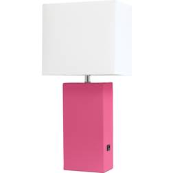 All the Rages Lexington Dark Pink/White Table Lamp