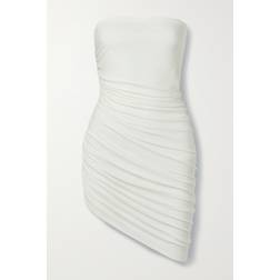 Norma Kamali Diana asymmetric minidress white