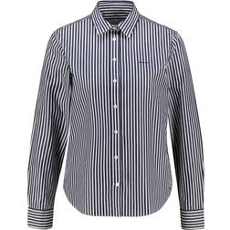 Gant Dam Regular fit randig poplinskjorta Blå