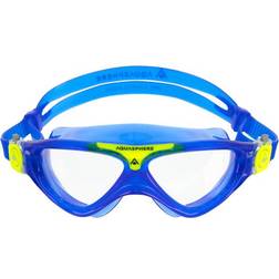 Aqua Sphere Vista JR Occhialini da Nuoto, maschera da piscina per bambini dai anni in su con protezione UV guarnizione in silicone, lenti anti-appannamento anti-perdite per ragazzi ragazze