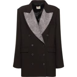Khaite Balton Crystal Embellished Blazer - Brown