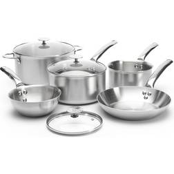 De Buyer Kastrullset Alchimy 8 st med Glaslock 8 Delar Set