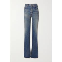 Saint Laurent High-Rise Flared Jeans blau