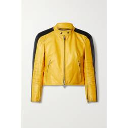 Balenciaga Cropped Leather Jacket - Yellow