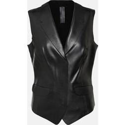 Norma Kamali Faux leather vest black