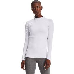 Under Armour Women's Mock Neck Long Sleeve - White/Black