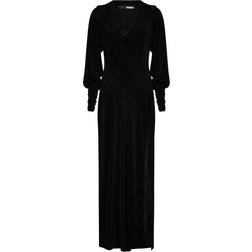 ROTATE Birger Christensen Hooded maxi dress black