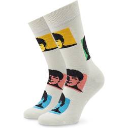 Happy Socks Beatles Silhouettes - White/Yellow/Red